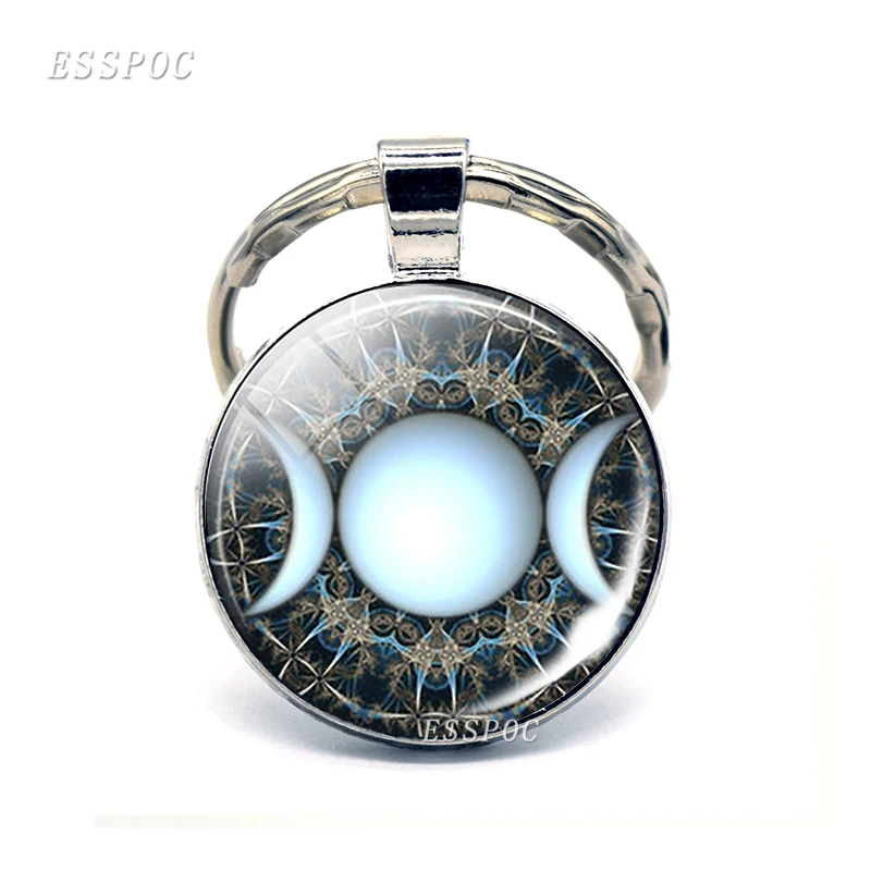 Triple Moon Goddess Wicca Pentagram Magic Amulet Key Chain Ring Keyholder Men Cool Jewelry
Triple Moon Goddess Wicca Pentagram Magic Amulet Key Chain Ring Keyholder Men Cool Jewelry