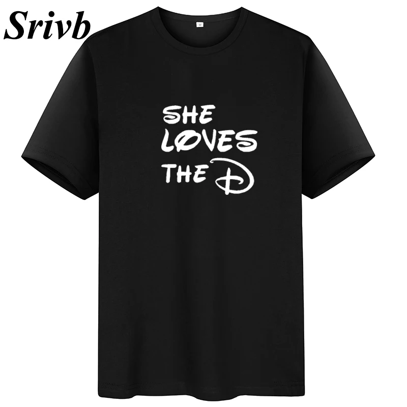 Женская хлопковая Футболка в стиле хип-хоп Srivb She Loves черно-белая футболка с
