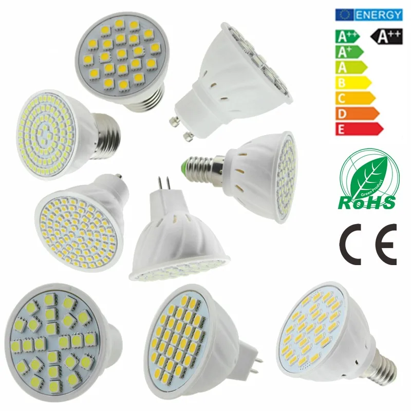 

E27 E14 GU10 MR16 3,5 W 24 SMD СВЕТОДИОДНЫЙ LED чисто белый теплый белый точечный светильник AC110V AC220V