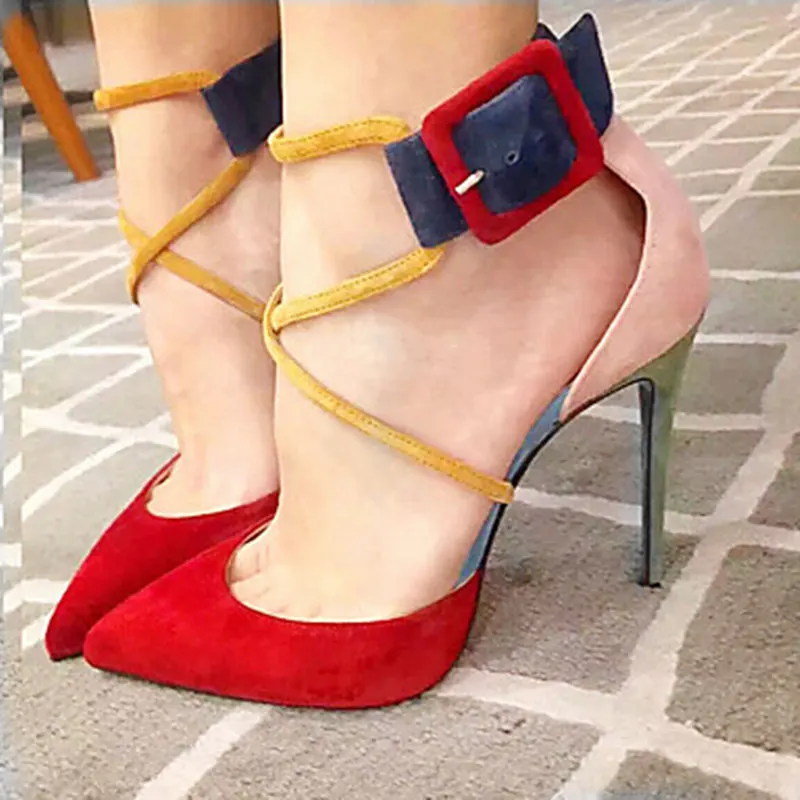 Moraima snc 2019 Hot Selling Large size sexy mixed color pointed super high-heeled cross with Roman women's shoes
Moraima snc 2019 Hot Selling Large size sexy mixed color pointed super high-heeled cross with Roman women's shoes