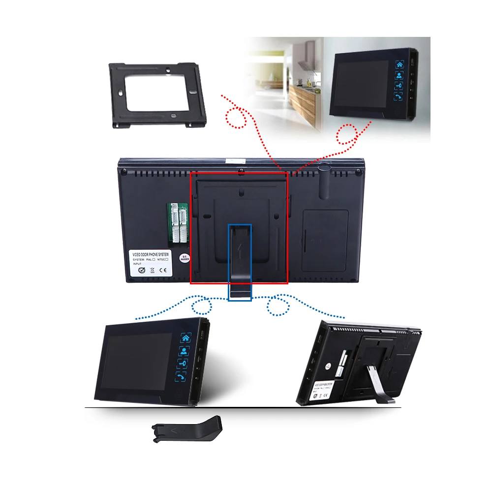 KKmoon 7 Inch Monitor Color Video Door Phone Intercom System 1000TVL HD Night Vision Waterproof Camera 8GB TF Card Video Record
KKmoon 7 Inch Monitor Color Video Door Phone Intercom System 1000TVL HD Night Vision Waterproof Camera 8GB TF Card Video Record