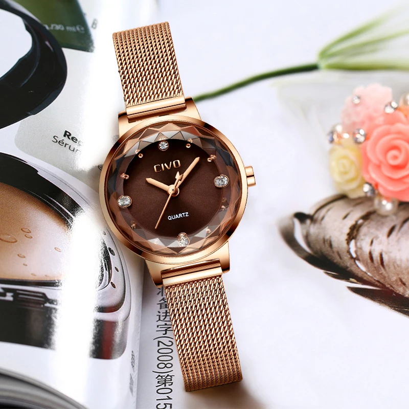 CIVO Luxury Brand Reloj Mujer Women Dress Watch Crystal Ladies Watches Waterproof Quartz Wrist Watches Relogio Feminino
CIVO Luxury Brand Reloj Mujer Women Dress Watch Crystal Ladies Watches Waterproof Quartz Wrist Watches Relogio Feminino