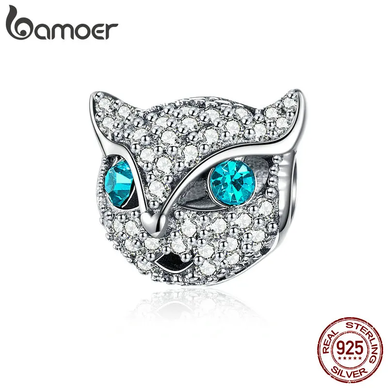 BAMOER High Quality Authentic 925 Sterling Silver Kitten Cat Fox Shape Charms Clear CZ Beads fit Bracelet Luxury Jewelry SCC1131
BAMOER High Quality Authentic 925 Sterling Silver Kitten Cat Fox Shape Charms Clear CZ Beads fit Bracelet Luxury Jewelry SCC1131