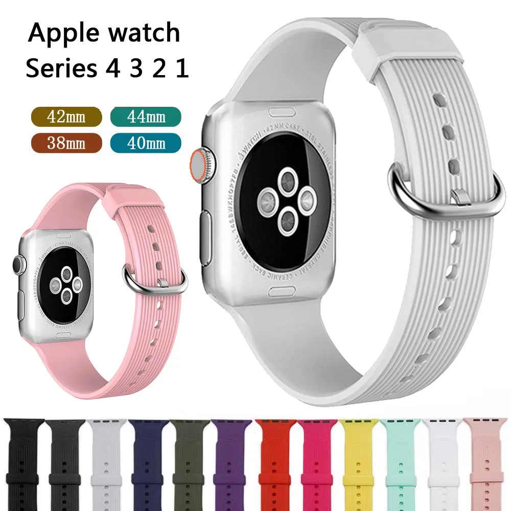 Силиконовый ремешок для Apple watch series 4, 3, 2, спортивный резиновый браслет, 42 мм, 44 мм, аксессуары для Iwatch
Силиконовый ремешок для Apple watch series 4, 3, 2, спортивный резиновый браслет, 42 мм, 44 мм, аксессуары для Iwatch