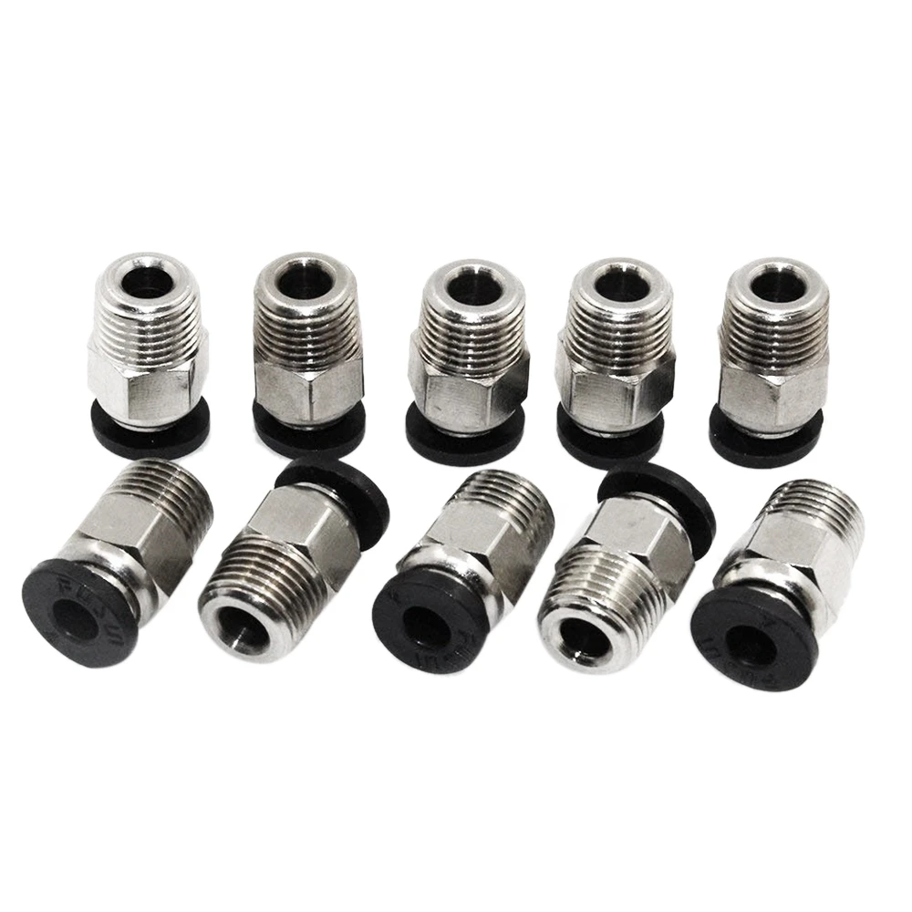 PPYY NEW -Pc4-M10 Male Straight Pneumatic Pefe Tube Push For E3D-V6 Fitting Connector Bowden Extruder 3D Printer (Pack Of 10Pc
PPYY NEW -Pc4-M10 Male Straight Pneumatic Pefe Tube Push For E3D-V6 Fitting Connector Bowden Extruder 3D Printer (Pack Of 10Pc