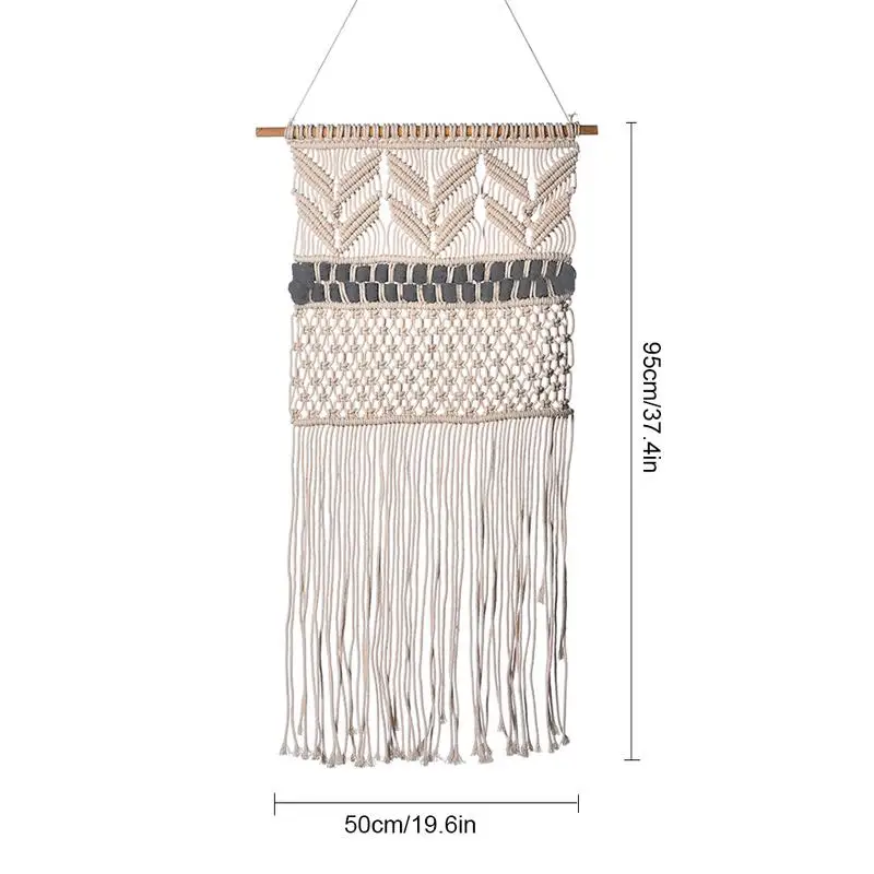 Macrame Woven Wall Hanging Boho Chic Bohemian Room Geometric Tapestry Art Beautiful Apartment Dorm Room Decoration
Macrame Woven Wall Hanging Boho Chic Bohemian Room Geometric Tapestry Art Beautiful Apartment Dorm Room Decoration