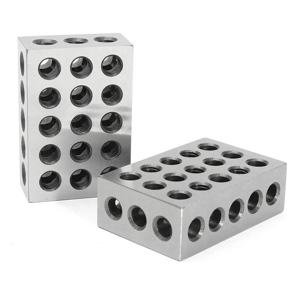 2Pcs Hardened Steel 1x2x3inch Blocks Precision Ground .0002 inch Hardened Milling Tools 23 Holes block gauge
2Pcs Hardened Steel 1x2x3inch Blocks Precision Ground .0002 inch Hardened Milling Tools 23 Holes block gauge