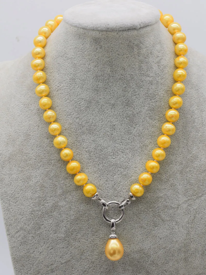 WOW! freshwater pearl yellow near round 10-1mm shell pendant necklace 18inch nature FPPJ wholesale
WOW! freshwater pearl yellow near round 10-1mm shell pendant necklace 18inch nature FPPJ wholesale