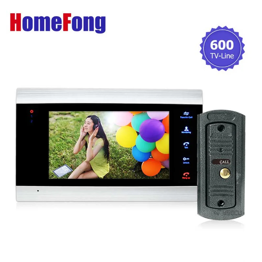 Homefong 7 Inch Color LCD Video Door Phone Intercom System Door Release Unlock Doorbell Camera 600TVL Night Vision Waterproof
Homefong 7 Inch Color LCD Video Door Phone Intercom System Door Release Unlock Doorbell Camera 600TVL Night Vision Waterproof
