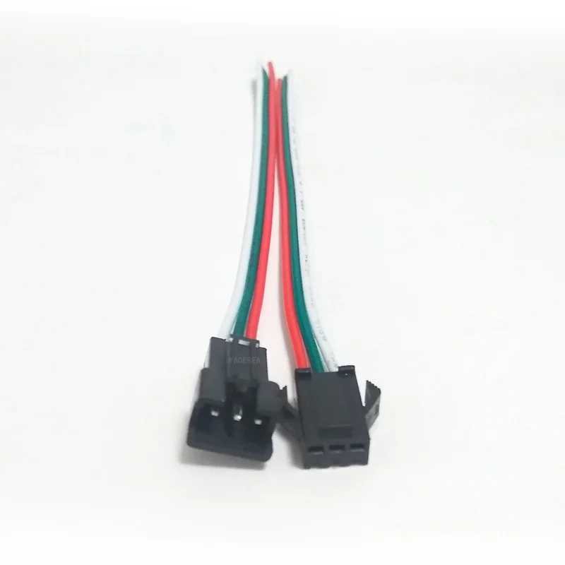 200 Pairs 3pin JST SM Connector Male 50cm & Female 50cm Wire 3 way cable For WS2812B WS2811 WS2812 SK6812 LED Strip light
200 Pairs 3pin JST SM Connector Male 50cm & Female 50cm Wire 3 way cable For WS2812B WS2811 WS2812 SK6812 LED Strip light