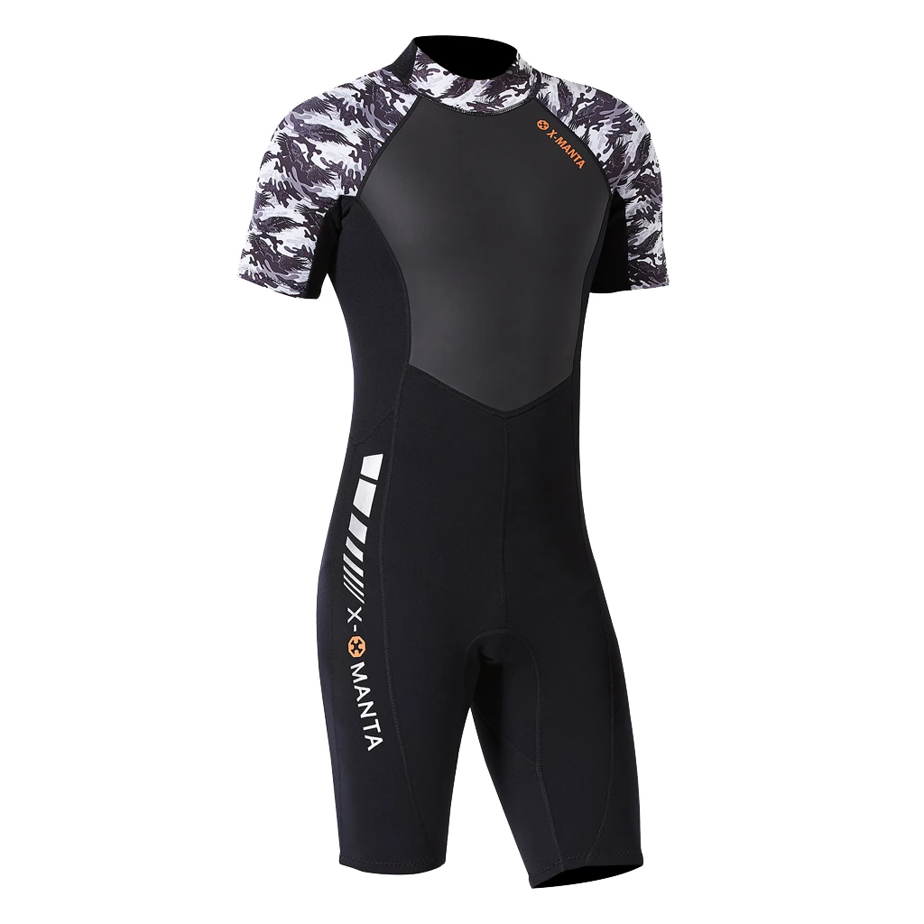 1.5MM Neoprene Men Wetsuit Black Full Body Short Sleeve Diving Surfing Swimwear with Back Zip
1.5MM Neoprene Men Wetsuit Black Full Body Short Sleeve Diving Surfing Swimwear with Back Zip