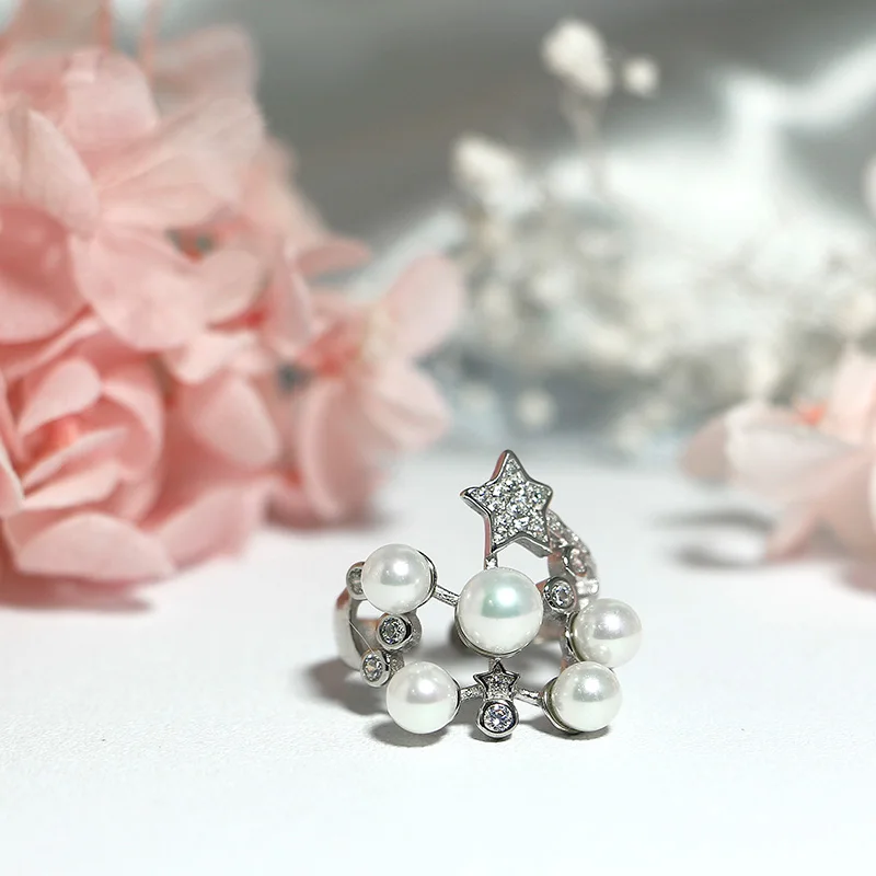 Elegant Quality 925 Rings Adjustable Fashion Pearl Ring 925 Sterling Silver Ring 925 Jewelry
Elegant Quality 925 Rings Adjustable Fashion Pearl Ring 925 Sterling Silver Ring 925 Jewelry