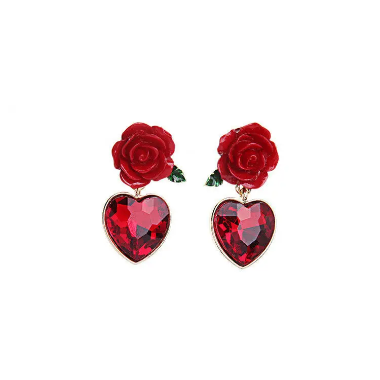 Women Elegant Fashion Earrings Crystal Rhinestone Red Flower Jewelry Chic Drop Earrings For Women Trendy Elegant Earring Jewelry
Women Elegant Fashion Earrings Crystal Rhinestone Red Flower Jewelry Chic Drop Earrings For Women Trendy Elegant Earring Jewelry