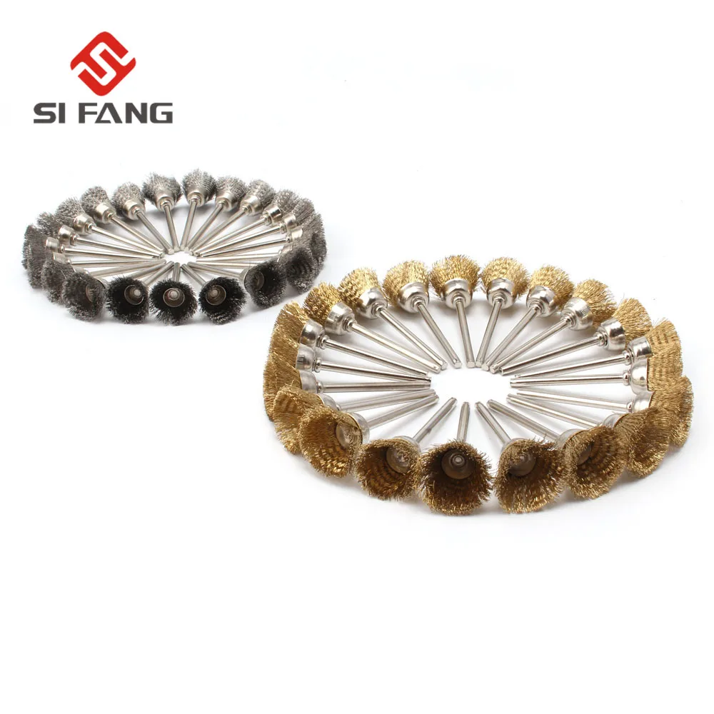 SI FANG 42Pcs 15mm Stainless Steel Wire Brush And Brass wire Brush Combination Set Kit For mini Drill Rotary Polishing Descaling
SI FANG 42Pcs 15mm Stainless Steel Wire Brush And Brass wire Brush Combination Set Kit For mini Drill Rotary Polishing Descaling