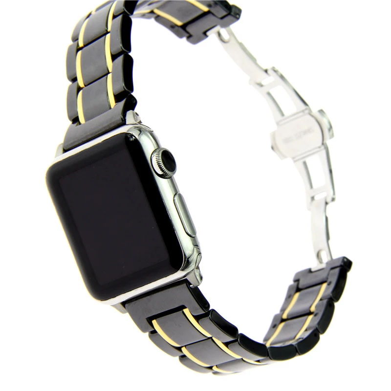 Luxury Watch Band For Apple Watch Series 4 Ceramics With Stainless Steel Watch Strap For Apple Series 1 2 3 Watchbands 44 42mm
Luxury Watch Band For Apple Watch Series 4 Ceramics With Stainless Steel Watch Strap For Apple Series 1 2 3 Watchbands 44 42mm
