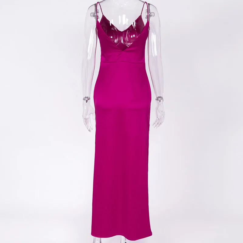 2019 Silk Long Dress Sexy V-neck Side Split Women Dress Party Night Slim Dress Elegant Sleevelss Solid Summer Slip Dress
2019 Silk Long Dress Sexy V-neck Side Split Women Dress Party Night Slim Dress Elegant Sleevelss Solid Summer Slip Dress