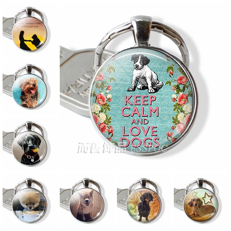 Keep Calm and Love Dog Accessories Pendant Glass Cabochon Dome Key Chain Ring Keyfob Bulldog Husky Dachshund Dog Fashion Gift
Keep Calm and Love Dog Accessories Pendant Glass Cabochon Dome Key Chain Ring Keyfob Bulldog Husky Dachshund Dog Fashion Gift