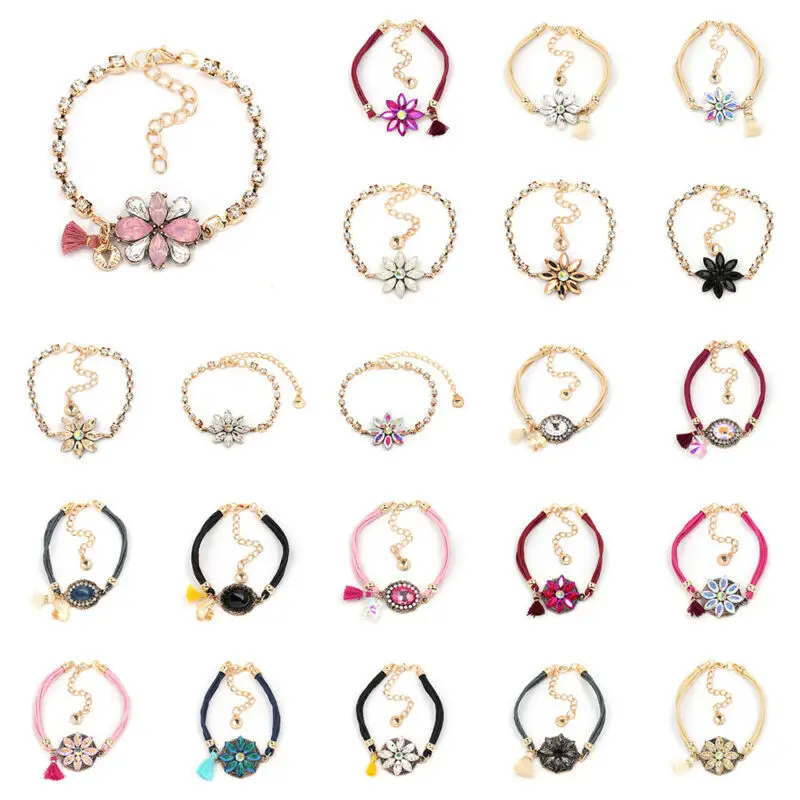 Womens Elegant Refined Crystal Clear Modern Rhinestone Chain Flower Hand Adjustment Size Jewelry Bracelet
Womens Elegant Refined Crystal Clear Modern Rhinestone Chain Flower Hand Adjustment Size Jewelry Bracelet