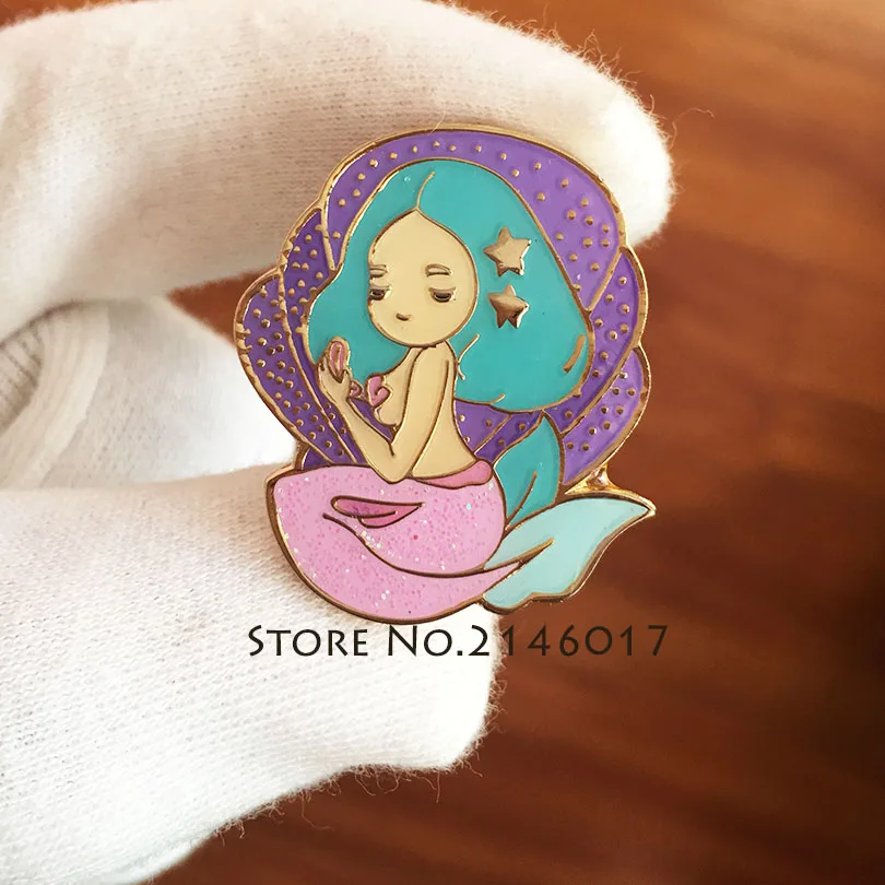 10pcs Mermaid Lapel Pin Seashell Enamel Brooches Under the Sea Glitter Beauty Metal Pins Badge Cartoon Jewel Collar Brooch Gift
10pcs Mermaid Lapel Pin Seashell Enamel Brooches Under the Sea Glitter Beauty Metal Pins Badge Cartoon Jewel Collar Brooch Gift