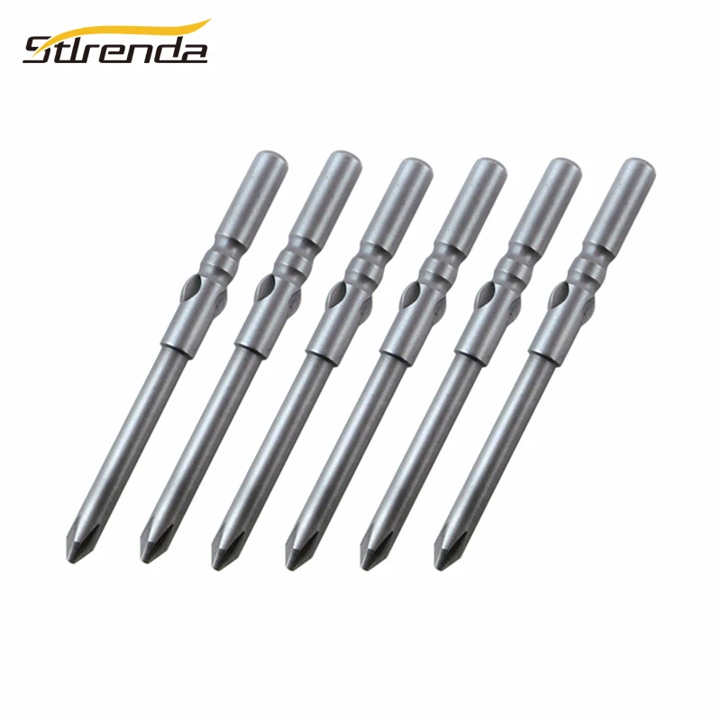 STLRENDA 10 шт. Магнитная отвертка Phillips PH1 PH2 Круглый хвостовик 5x60 мм S2 сталь