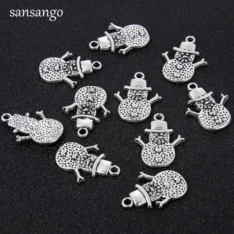 Sansango 10pcs Tibetan Silver Color Christmas Snowman Charms Pendants for Jewelry Making DIY Handmade Craft Accessories
Sansango 10pcs Tibetan Silver Color Christmas Snowman Charms Pendants for Jewelry Making DIY Handmade Craft Accessories