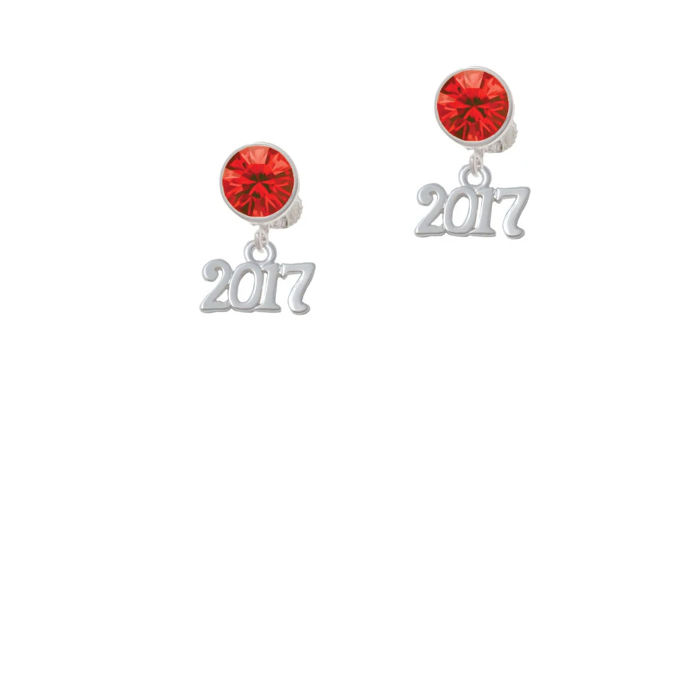 Horizontal Year - 2017 Crystal Clip On Earrings | Украшения и аксессуары