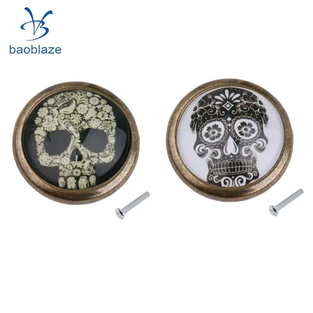 2 Pieces Skull Prints Antique Brass Cabinet Drawer Round Pulls Wardrobe Cabinet Door Cupboard Knob
2 Pieces Skull Prints Antique Brass Cabinet Drawer Round Pulls Wardrobe Cabinet Door Cupboard Knob