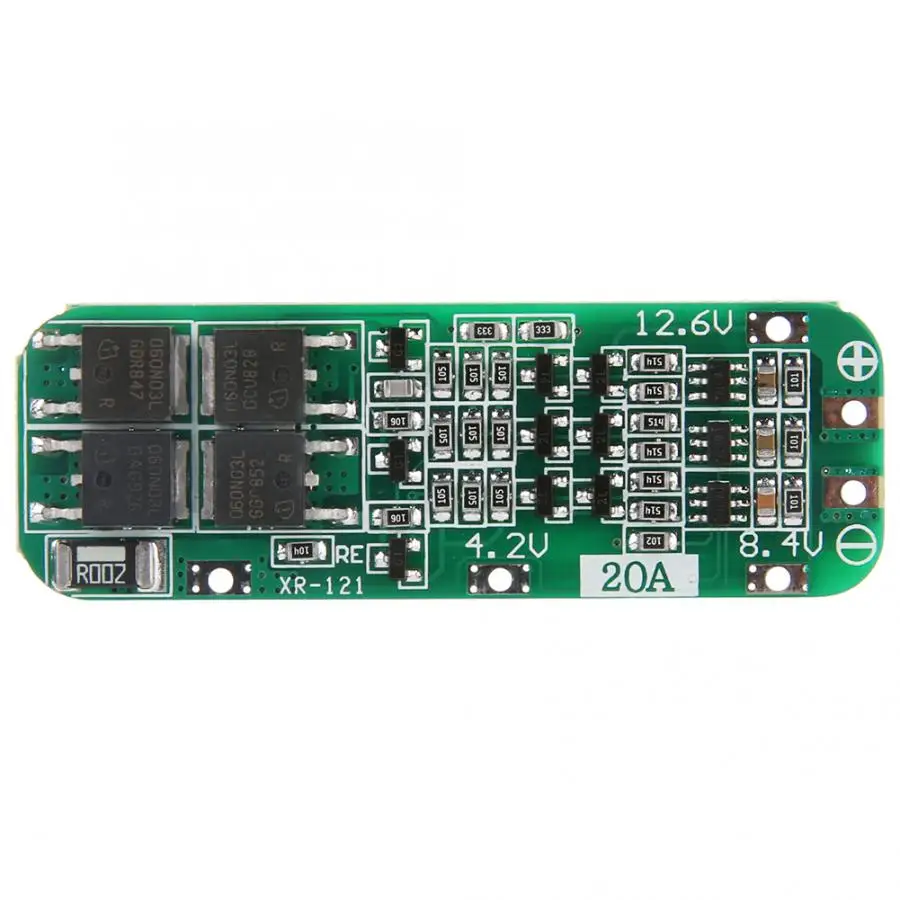 Плата литиевой батареи 3S 12 6 в 20 А 18650 LiPo Cell BMS pcbавтоматическое восстановление |
