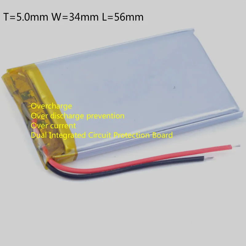 Новый 3 7 V 1000mAh литий полимерный аккумулятор для gps трекер DVR MP4 MP5 DVD