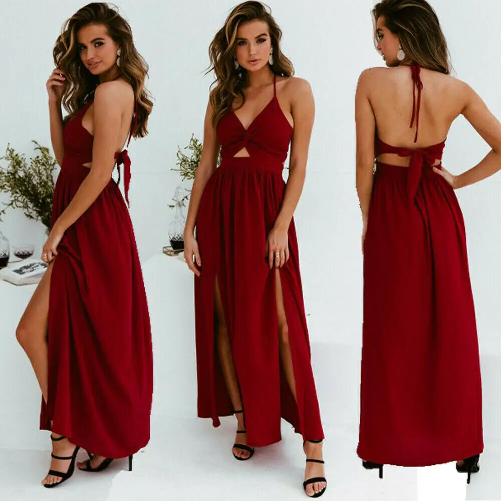 Fashion Women Floral Long Maxi Dress Party Evening Beach Halter Backless Dresses Summer Holiday Dress Sundress
Fashion Women Floral Long Maxi Dress Party Evening Beach Halter Backless Dresses Summer Holiday Dress Sundress
