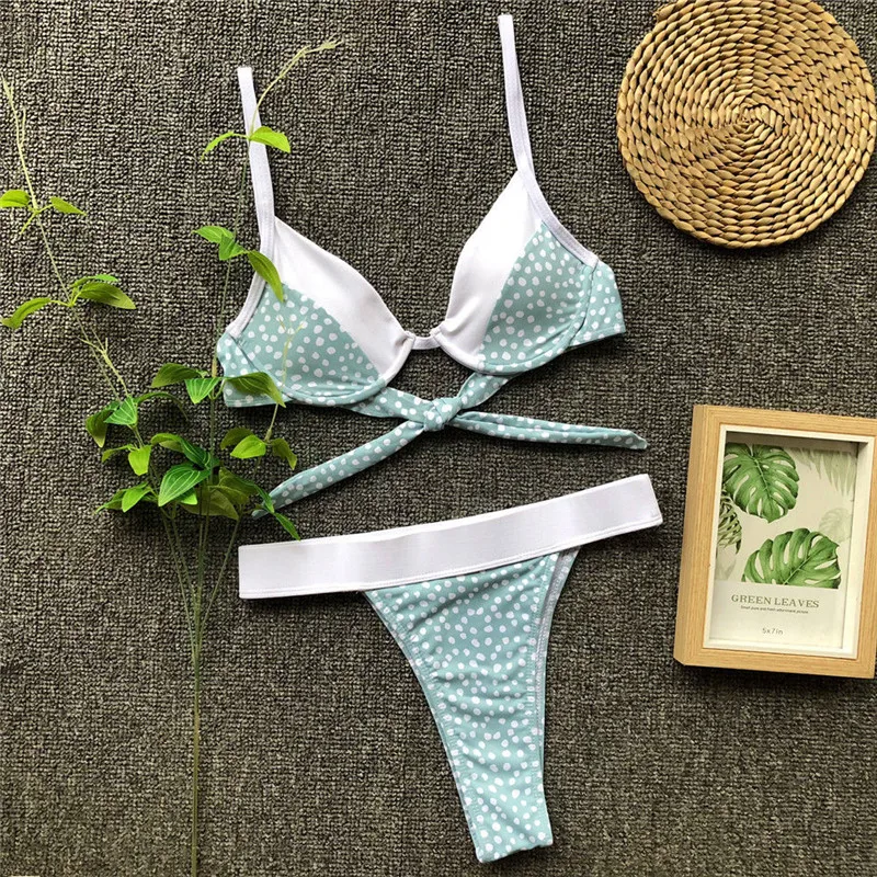 Chic Women Push-up Bikini Set 2019 New Vintage Patchwork Swimsuit Bandage Triangle Swimwear Triangle Swim Bathing Suit Beachwear
Chic Women Push-up Bikini Set 2019 New Vintage Patchwork Swimsuit Bandage Triangle Swimwear Triangle Swim Bathing Suit Beachwear