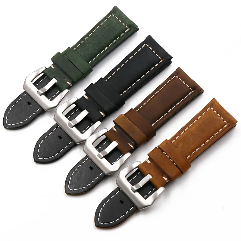 Leather strap men's watch accessories 20mm22mm24mm26mm silver buckle sports waterproof leather strap female bracelet watch band
Leather strap men's watch accessories 20mm22mm24mm26mm silver buckle sports waterproof leather strap female bracelet watch band