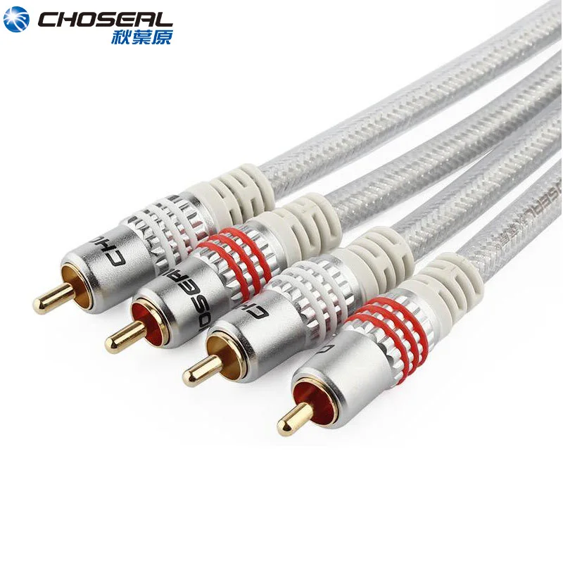 Аудиокабель CHOSEAL 2RCA на позолоченный Аудио кабель RCA для домашнего кинотеатра DVD ТВ