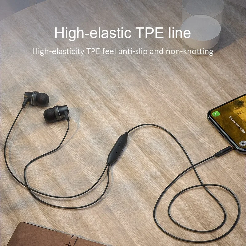 3.5mm Earphone Metal Headset In-ear Bass Earbuds High Elastic Wire Earphones With Microphone For Xiaomi Huawei Iphone Phone PC
3.5mm Earphone Metal Headset In-ear Bass Earbuds High Elastic Wire Earphones With Microphone For Xiaomi Huawei Iphone Phone PC