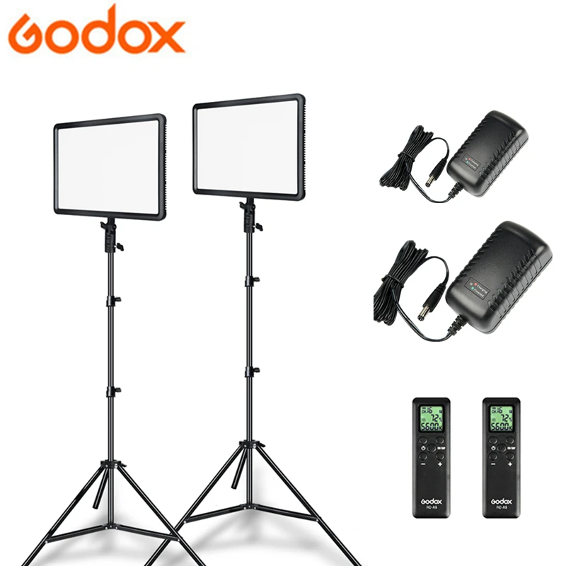 2pcs Godox LEDP 260C LED Video Light Panel Lamp Ultra-thin 30W 3300-5600k with 2pcs 2m Light Stand for Video Studio Lights
2pcs Godox LEDP 260C LED Video Light Panel Lamp Ultra-thin 30W 3300-5600k with 2pcs 2m Light Stand for Video Studio Lights