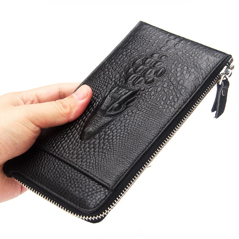 Vintage Long Purse Man Wallet Phone Pocket Genuine Leather Alligator Wallet Male Coin Purse Clutch Wallet Man Card Holder
Vintage Long Purse Man Wallet Phone Pocket Genuine Leather Alligator Wallet Male Coin Purse Clutch Wallet Man Card Holder