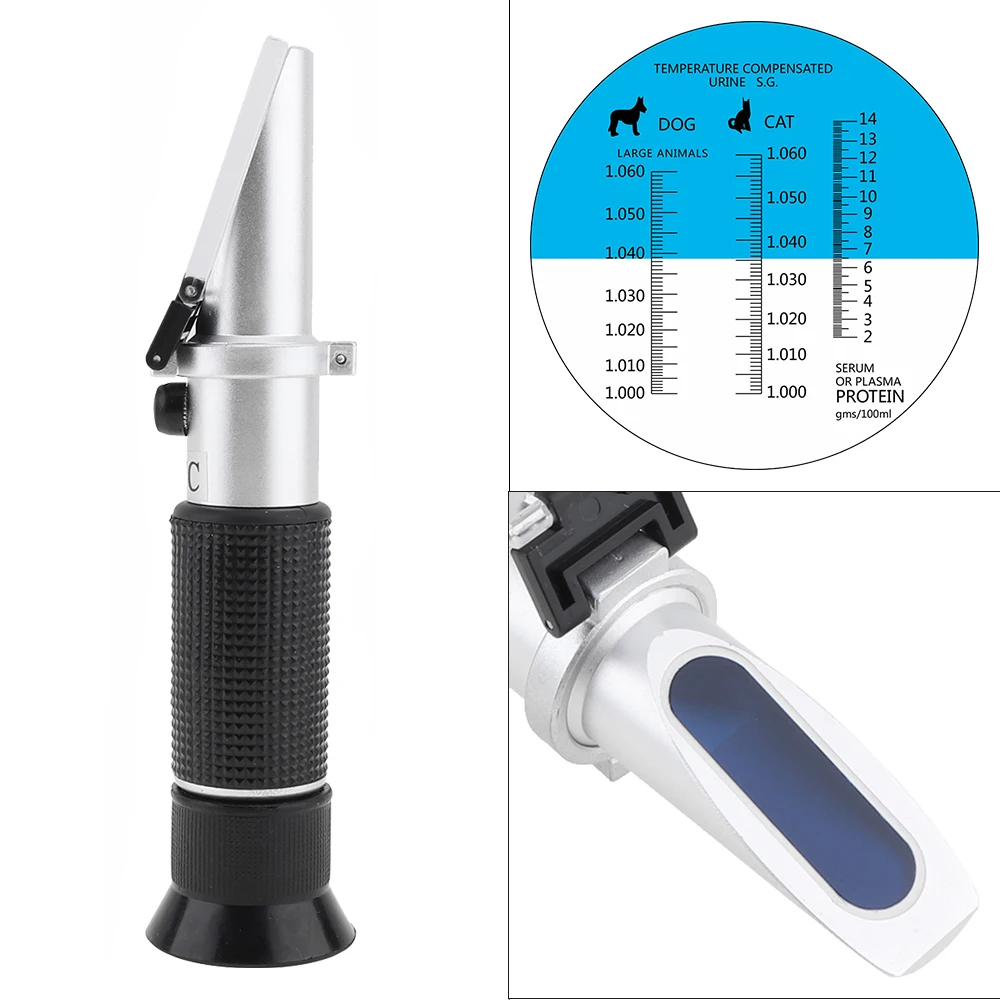 Handheld 1.000-1.060 2-14g/ml Adjustable Cat Dog Scale Refractometer Serum Protein with Pipet Mini Screw Driver Manual Focusing
Handheld 1.000-1.060 2-14g/ml Adjustable Cat Dog Scale Refractometer Serum Protein with Pipet Mini Screw Driver Manual Focusing