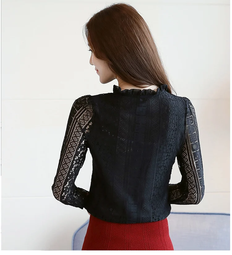 2019 Women's new Korean style solid lace shirt sweet fashion hollow v collar long-sleeved women lace blouse top blusas 819i 30
2019 Women's new Korean style solid lace shirt sweet fashion hollow v collar long-sleeved women lace blouse top blusas 819i 30