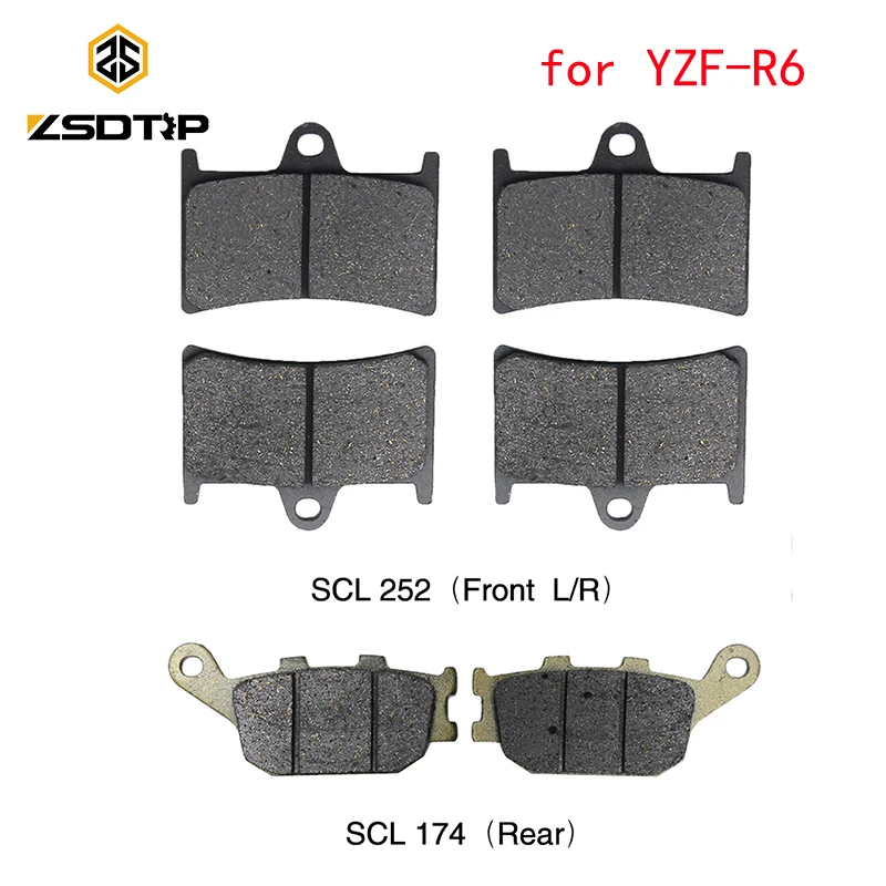 ZSDTRP Motorcycle Brake Pads For Yamaha YZF-R6 2003-2013 Front Pad and Rear Pad Brake Pads Set
ZSDTRP Motorcycle Brake Pads For Yamaha YZF-R6 2003-2013 Front Pad and Rear Pad Brake Pads Set