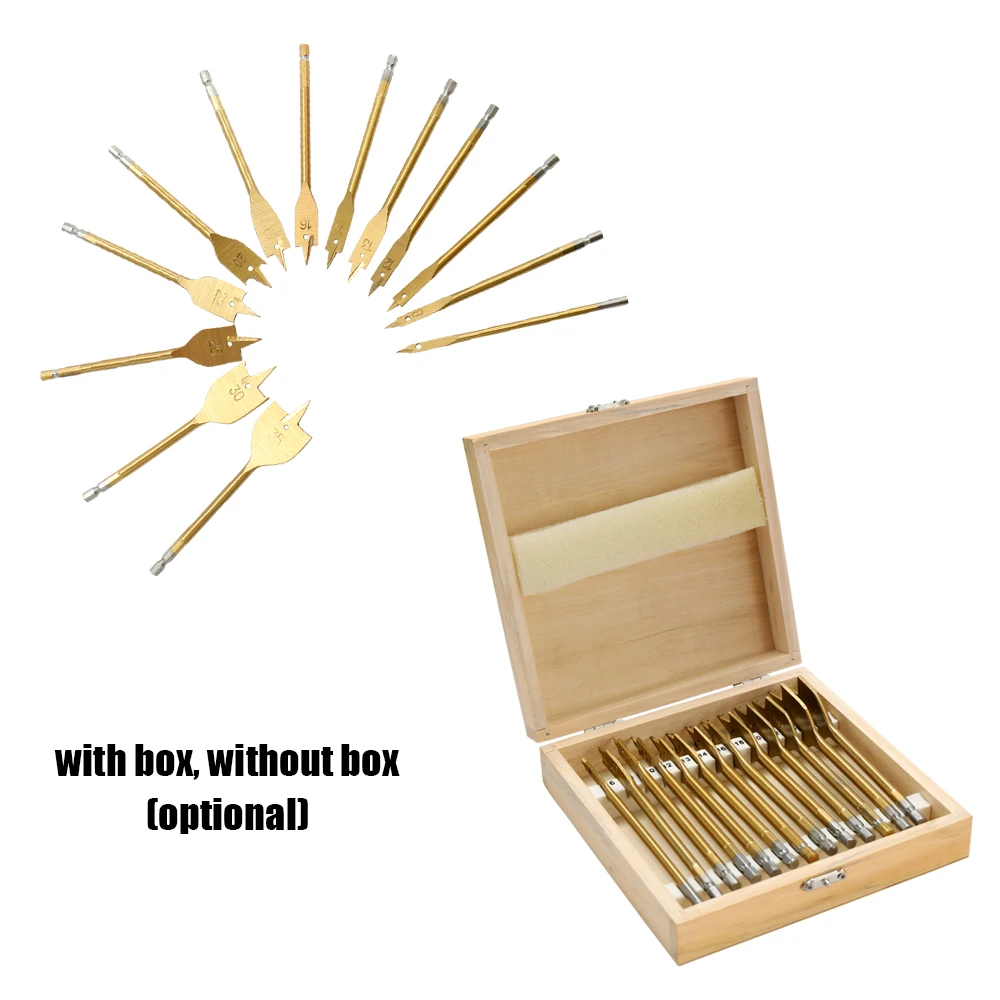 Flat Drills Woodworking Tool Accessories13pcs Flat Spade Drill Bits Carpentry Tool Set Metal Bit Kit Hex Shank
Flat Drills Woodworking Tool Accessories13pcs Flat Spade Drill Bits Carpentry Tool Set Metal Bit Kit Hex Shank