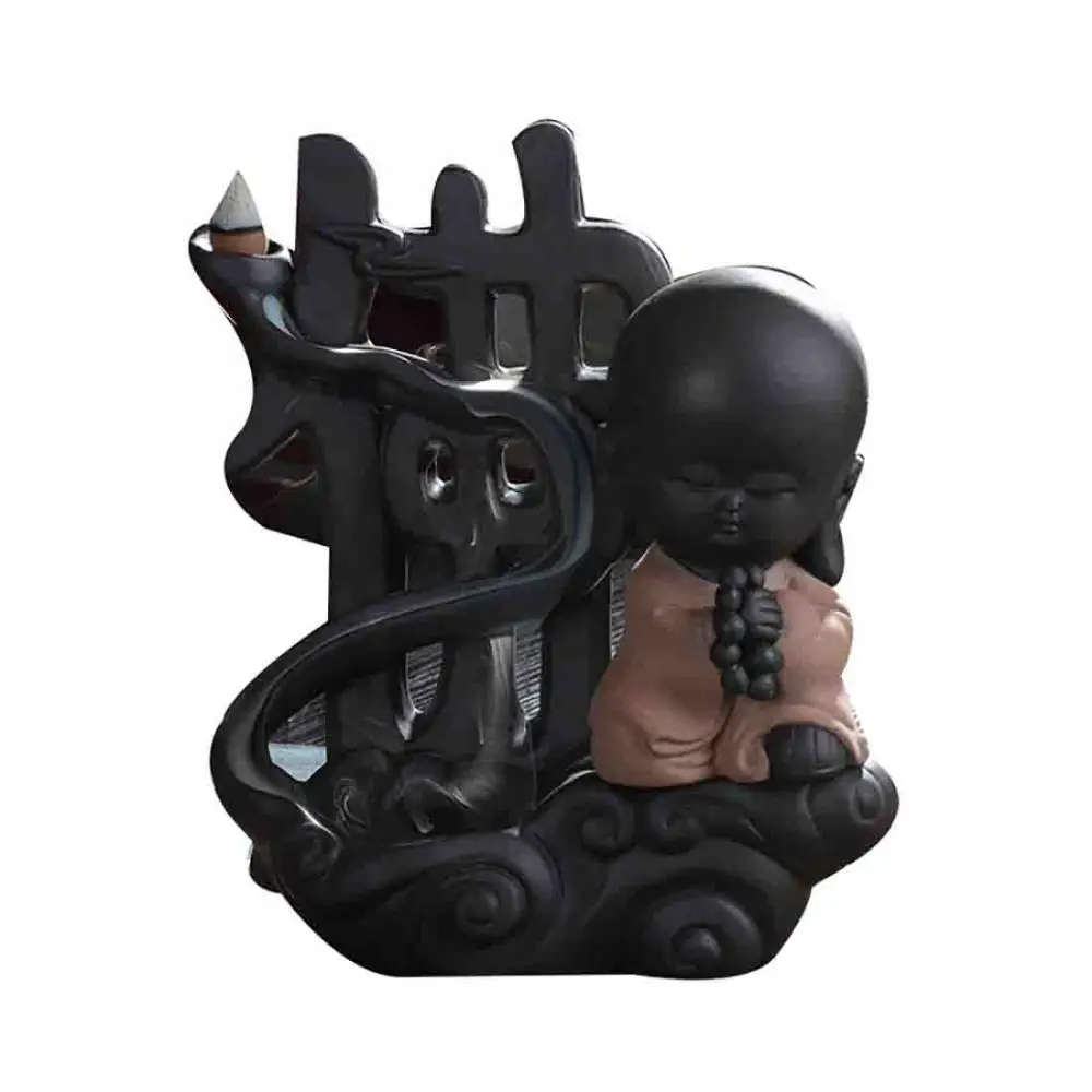 Backflow Incense Burner Ceramic Little Monk Incense Holder Smoke Waterfall Aromatherapy Buddha Censer Creative Home Decor
Backflow Incense Burner Ceramic Little Monk Incense Holder Smoke Waterfall Aromatherapy Buddha Censer Creative Home Decor