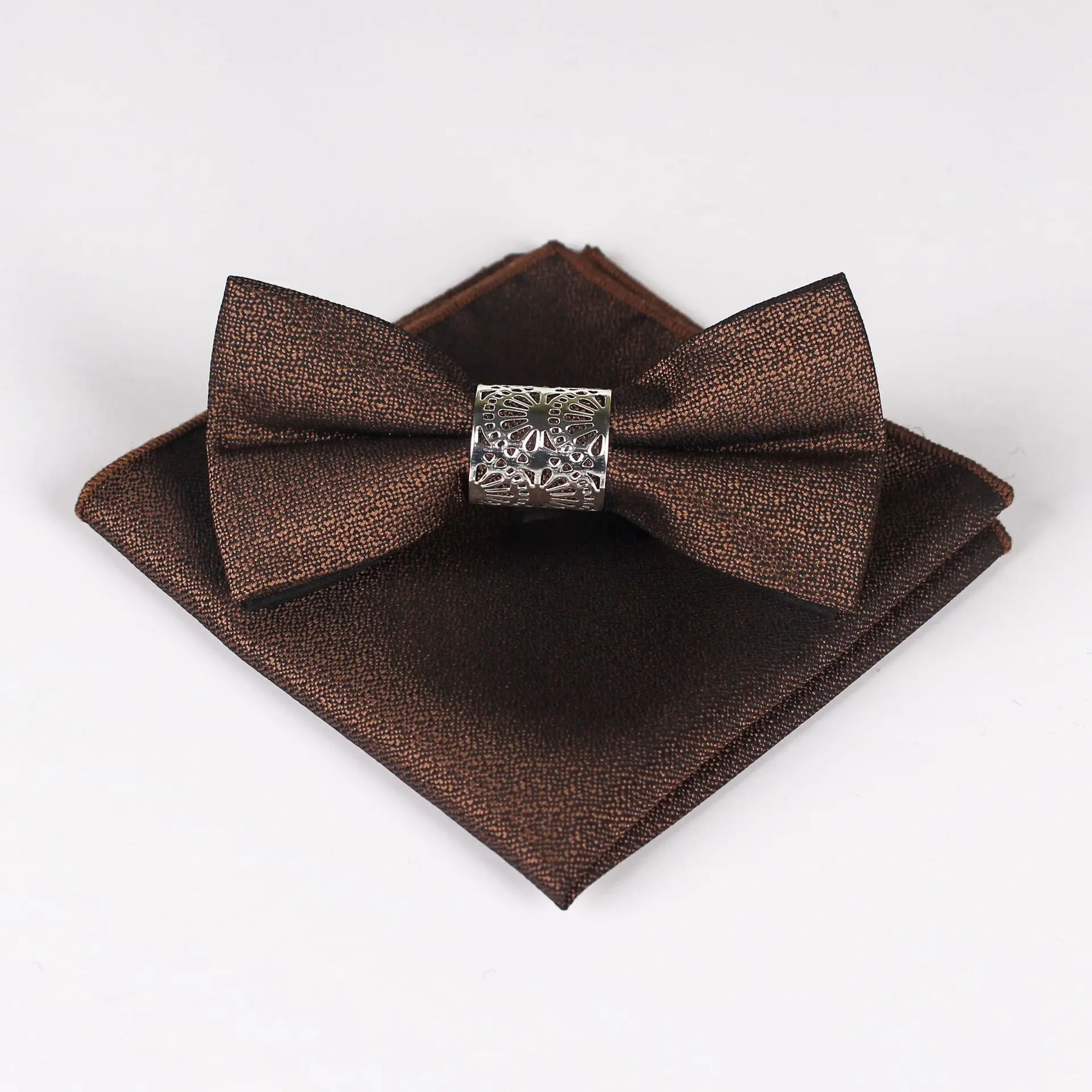 Mantieqingway галстук бабочка 2019 Горячий тренд набор металлический сердечник полиэстер матовый бант карман