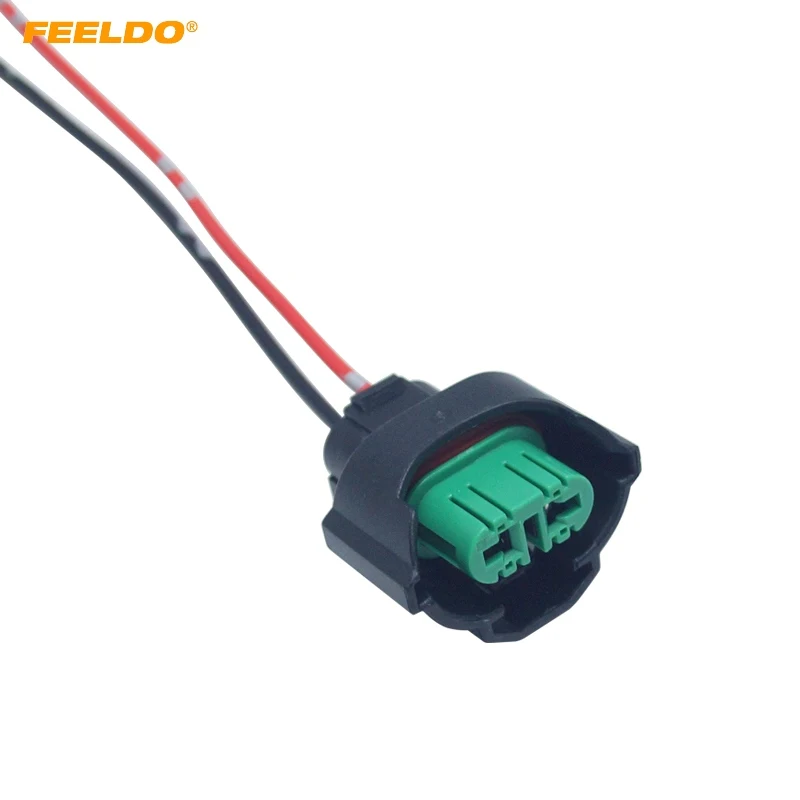 

FEELDO 2Pcs Car H8/H11 Headlight Lamp Holder Socket LED HID Halogen Light Connector Wiring Harness Plug Adapter #FD5962