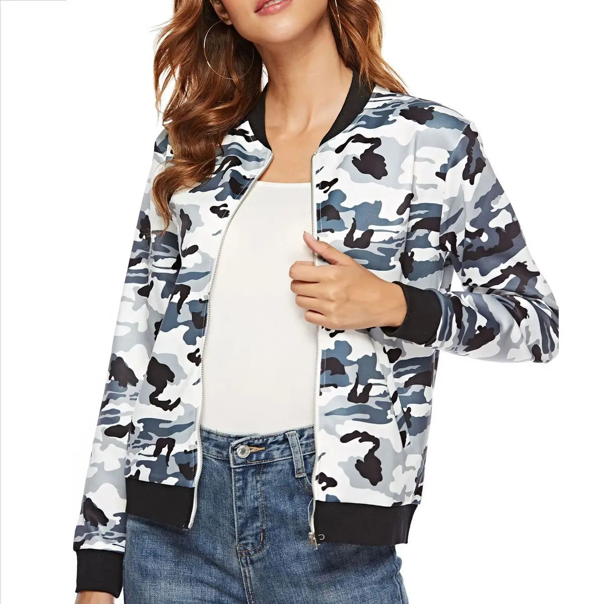 BONJEAN Camouflage Jacket for Women 2018 Autumn Outerwear Green Baseball Jacket Loose Jackets and Coats O-Neck Gray Jacket BJ639
BONJEAN Camouflage Jacket for Women 2018 Autumn Outerwear Green Baseball Jacket Loose Jackets and Coats O-Neck Gray Jacket BJ639