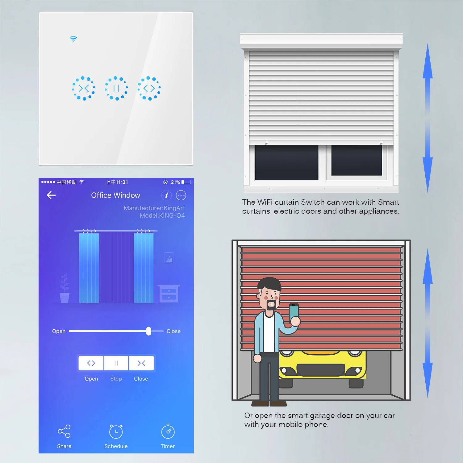 Smart Curtain Motor Home WiFi Electrical Touch Blinds Curtain Rail Switch APP Voice Control By Echo Track Smart Blinds Motor
Smart Curtain Motor Home WiFi Electrical Touch Blinds Curtain Rail Switch APP Voice Control By Echo Track Smart Blinds Motor