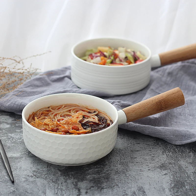 Nordic porcelain wooden handle ceramic fruit salad bowl creative breakfast cereal Japanese soup rice noodle bowl plate tableware
Nordic porcelain wooden handle ceramic fruit salad bowl creative breakfast cereal Japanese soup rice noodle bowl plate tableware