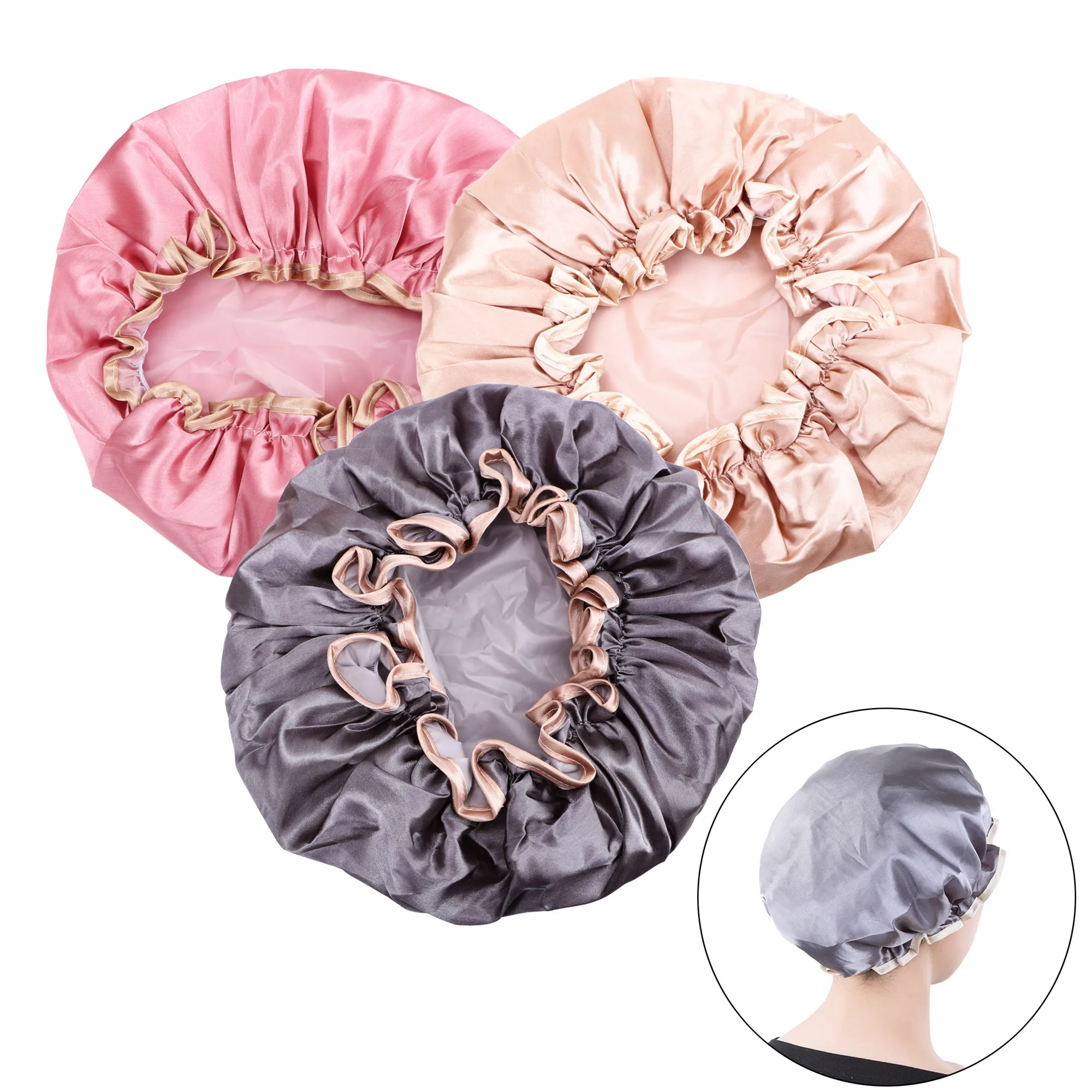 Lovely Thick Women Shower Caps Bathroom Products Bathing Hair Cover Elastic Bath Hat Waterproof Shower Cap
Lovely Thick Women Shower Caps Bathroom Products Bathing Hair Cover Elastic Bath Hat Waterproof Shower Cap