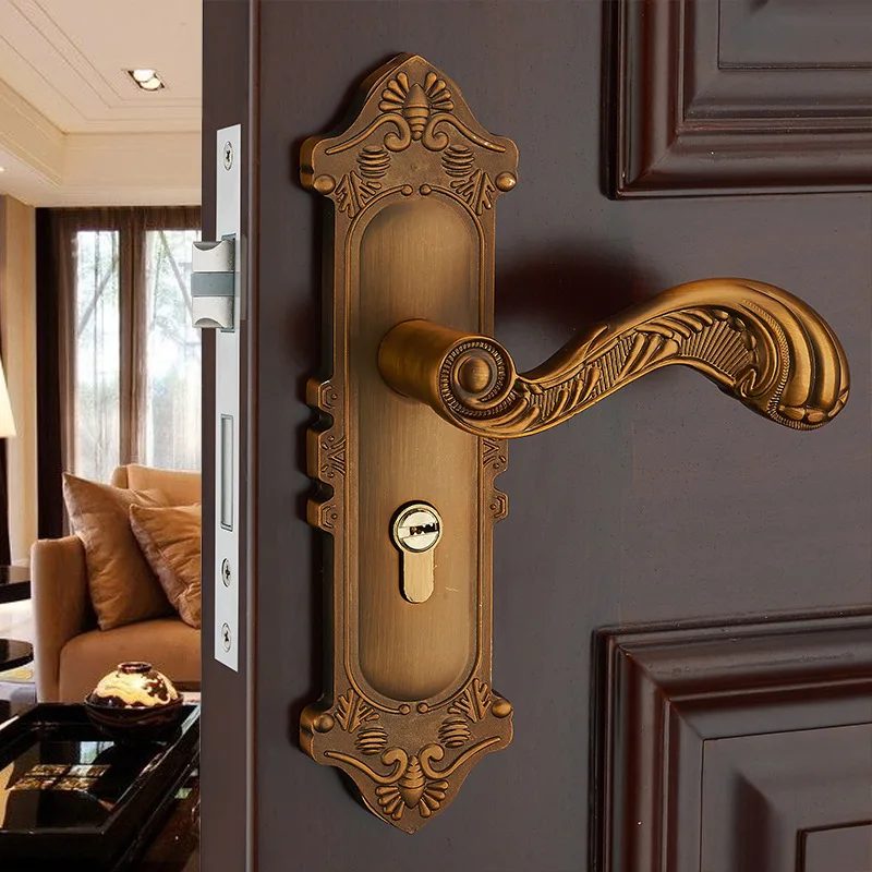 European style Door lock indoor Handle lock Bedroom Solid wood door handle Kirsite House door lock Hardware lock
European style Door lock indoor Handle lock Bedroom Solid wood door handle Kirsite House door lock Hardware lock