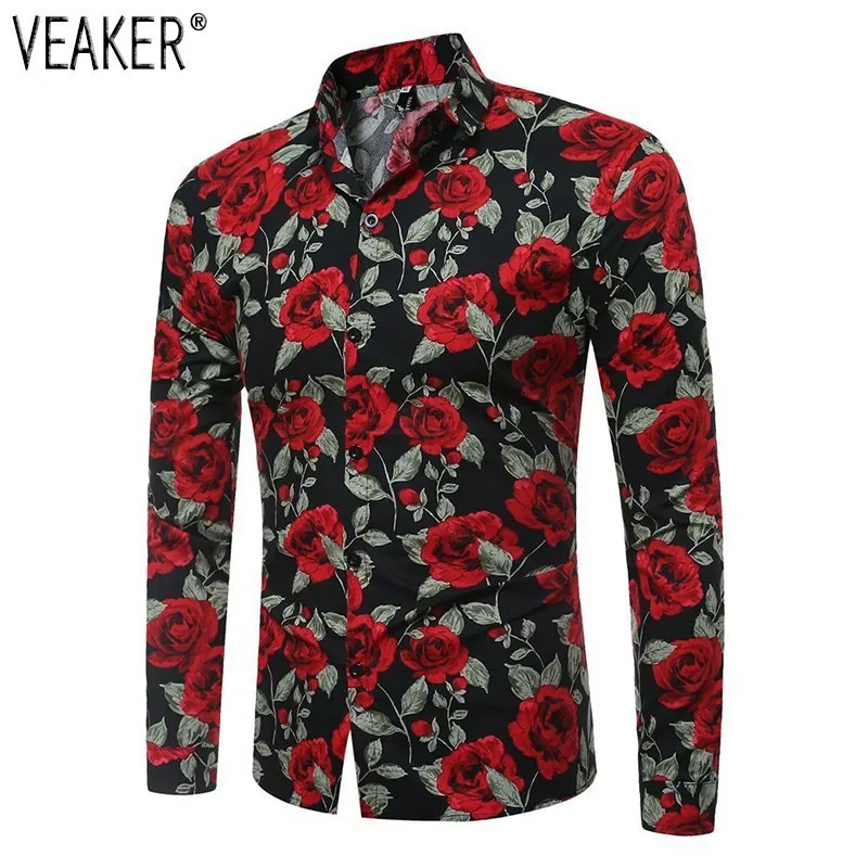 2021 Spring New Men's Floral Printed Shirt Male Red White Long Sleeve Print T Shirt Men Slim Fit Flower Tops M-3XL
2021 Spring New Men's Floral Printed Shirt Male Red White Long Sleeve Print T Shirt Men Slim Fit Flower Tops M-3XL