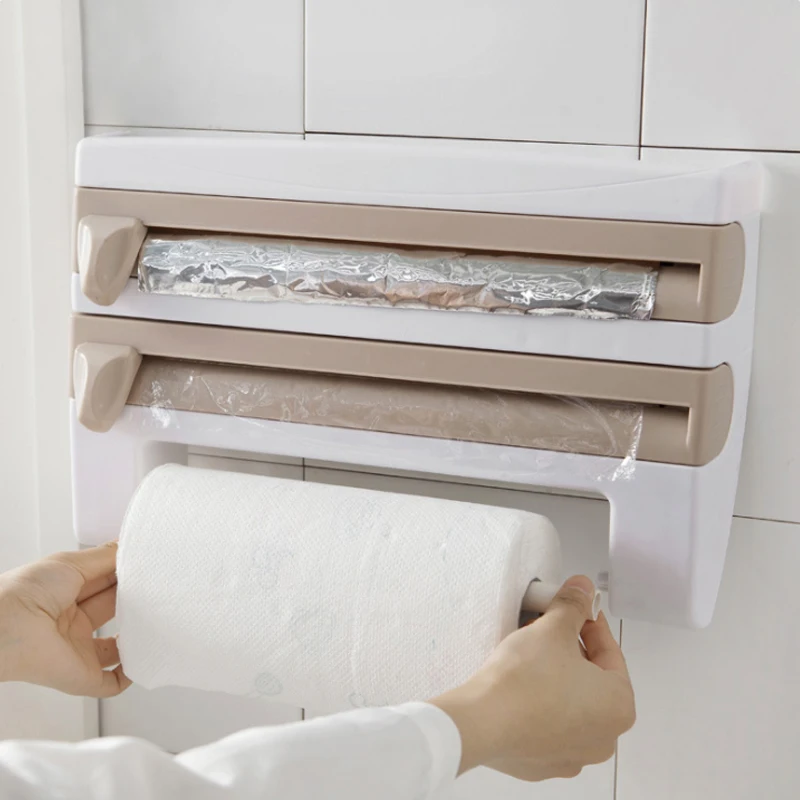 Kitchen Organizer Paper Towel Holder Refrigerator Cling Film Cutting Storage Rack Wrap Cutter Tin Foil Shelf Plastic Hang Holder
Kitchen Organizer Paper Towel Holder Refrigerator Cling Film Cutting Storage Rack Wrap Cutter Tin Foil Shelf Plastic Hang Holder